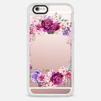 Pink Tropical Florals - Transparent iPhone 6 Case by Ruby Ridge Studios ...